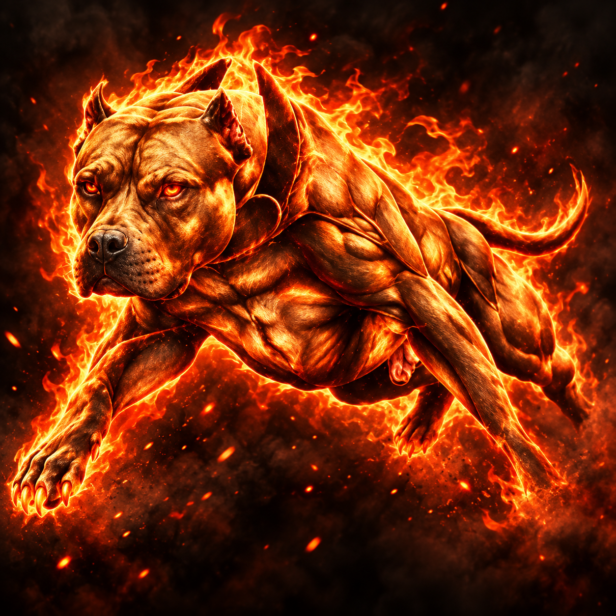 SFKGDRD charging fire dog artwork